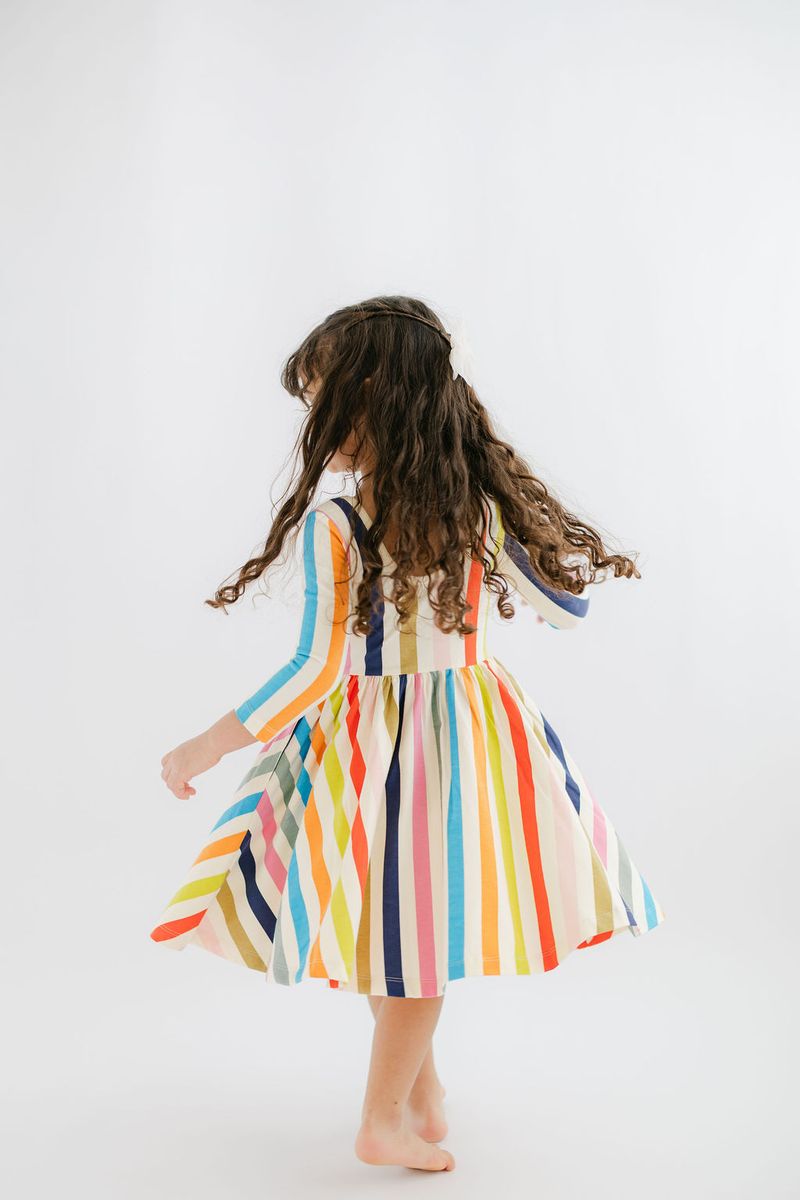 3/4 slv twirl dress