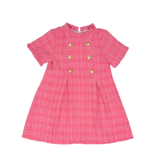 Emerson Dress - Hot Pink Tweed | 7-16