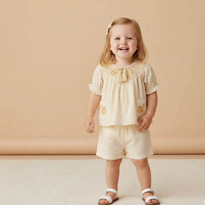Smocked Top & Short Set