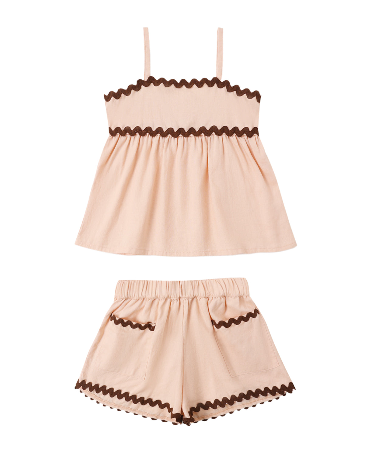 Ric Rac Pattern Tea Set Ric Rac Short Set – Pippen Lane