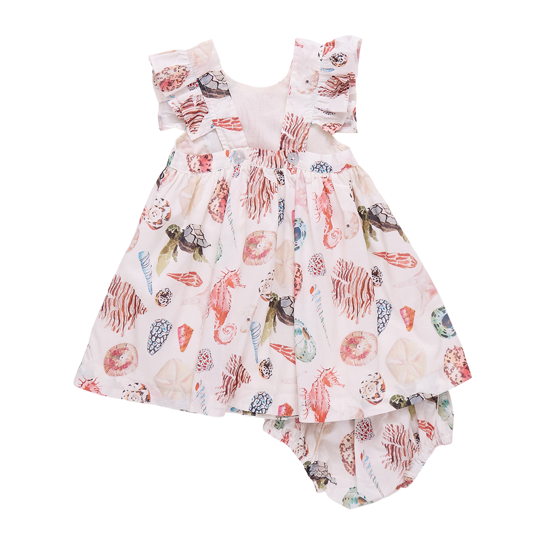 Baby Girl Liv Dress Set - Watercolor Shells