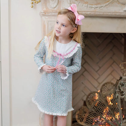 nightgown with lace and velvet ribbon