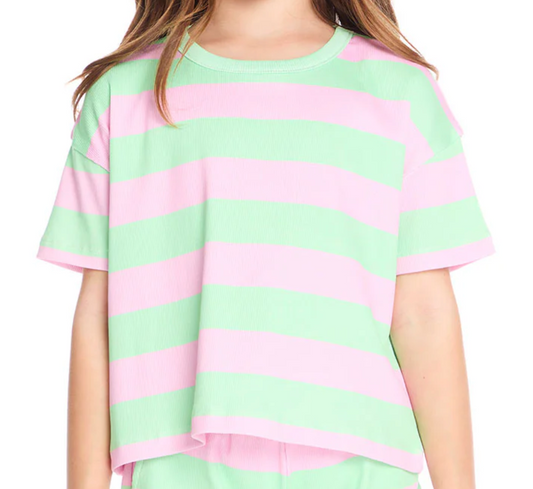pastel stripe shirt