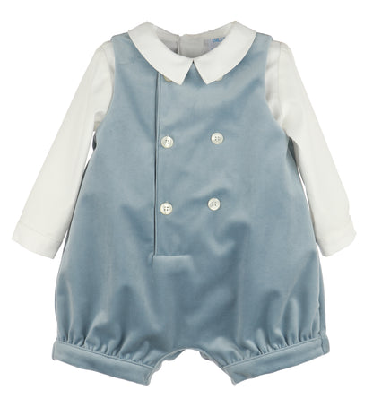 deluxe velvet boy romper