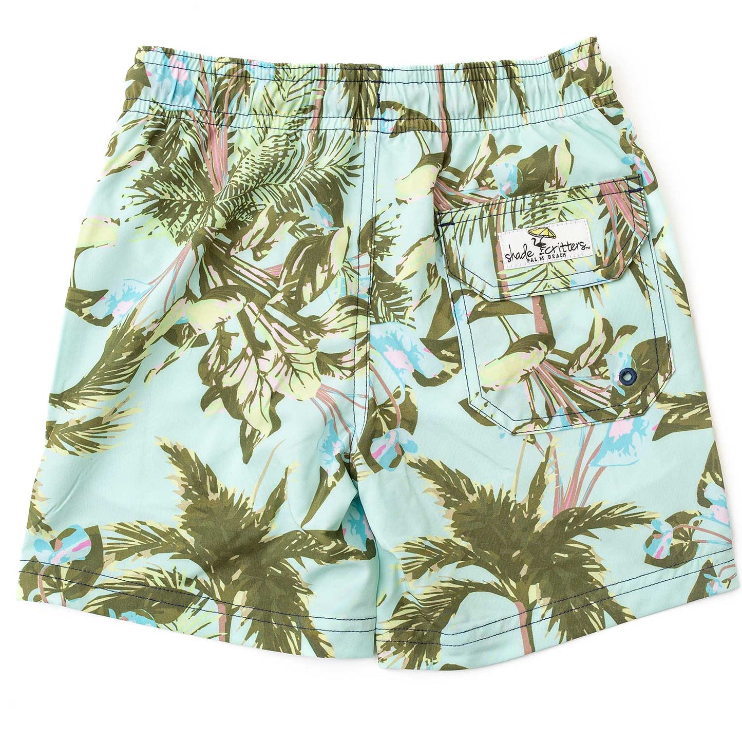 Boys Swim Trunks - Mint Tropics