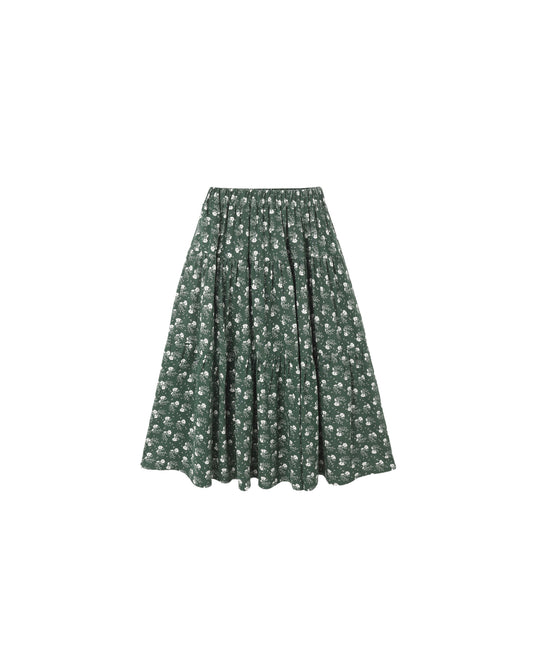 ditsy tiered midi skirt