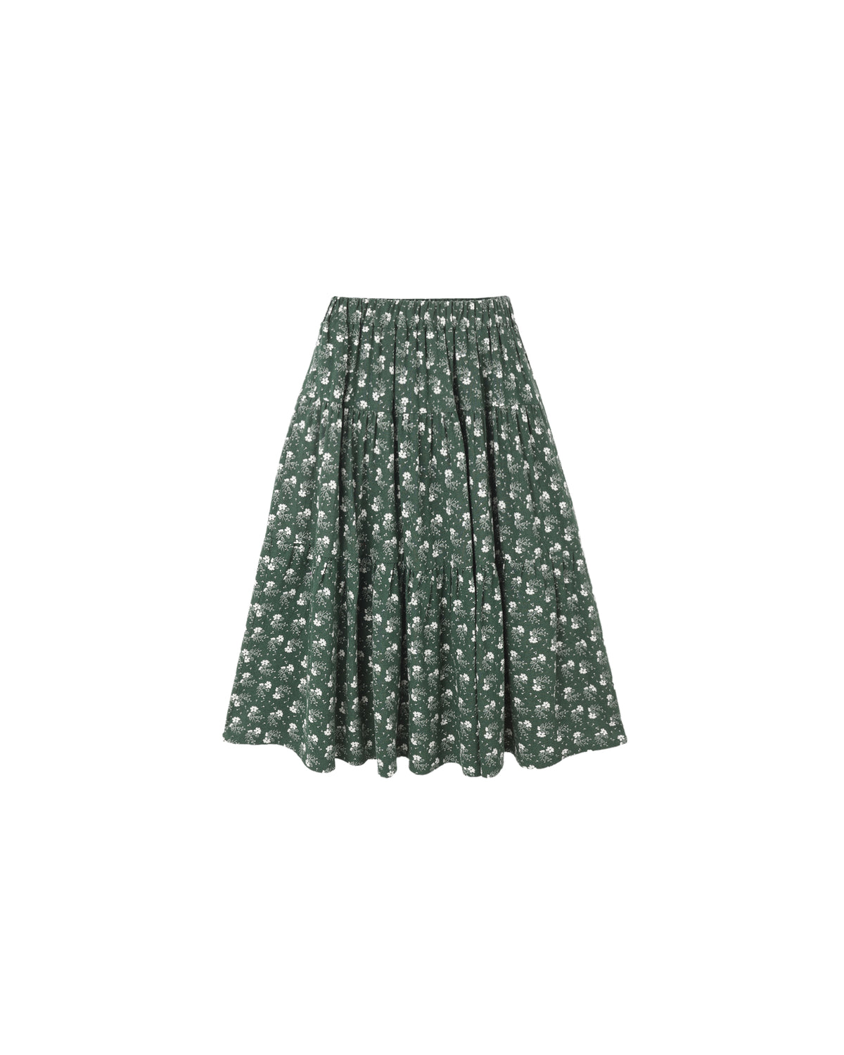 tiered midi skirt