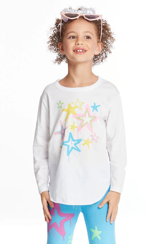 Girls Super Star Long Sleeve Tee | 7-16