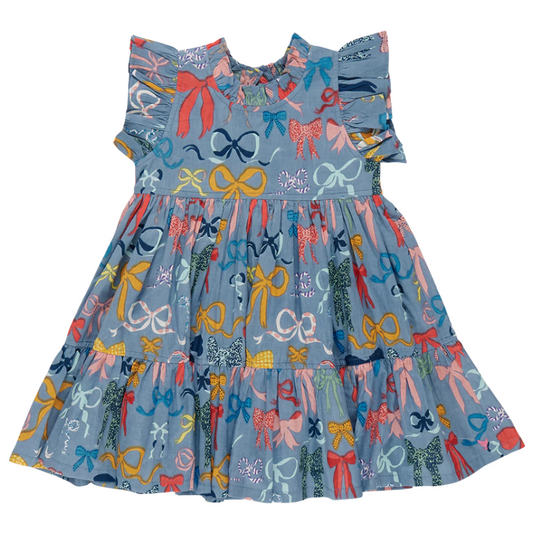 Girls Jennifer Dress - Bows on Bows | 7-16