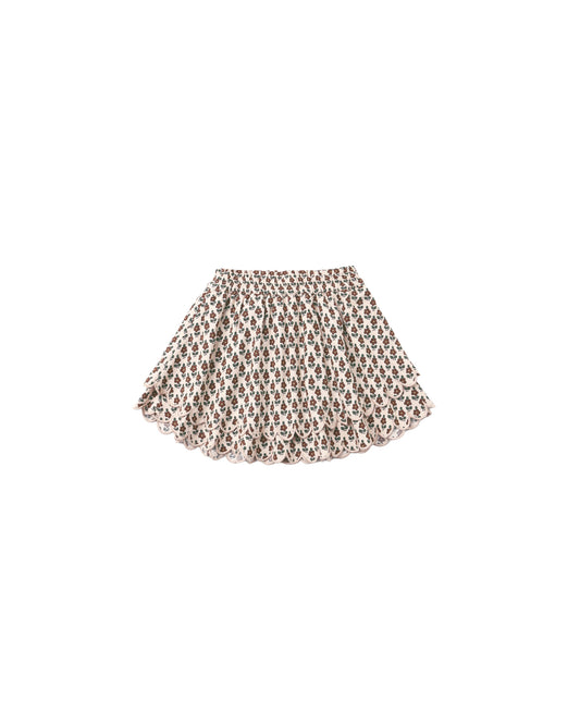 floral rose mini skirt