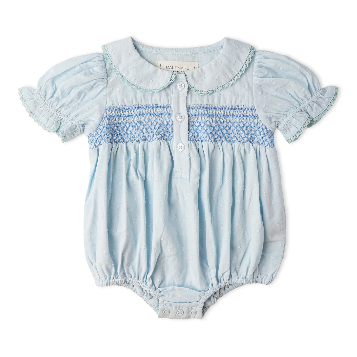 Smocked Button Romper