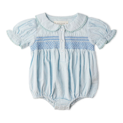 Smocked Button Romper