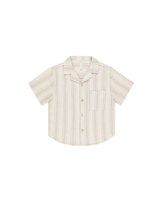 Lapel Collar Shirt | Summer Stripe