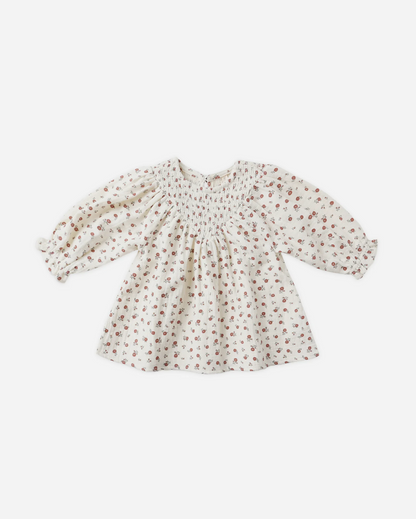 V smocked dress