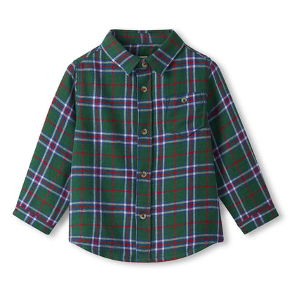holiday plaid button down shirt