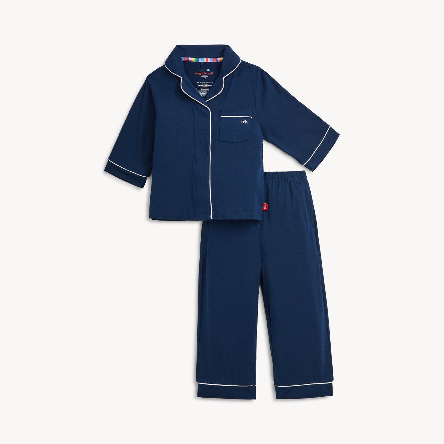 RF l/s long pant pj w/ pipping