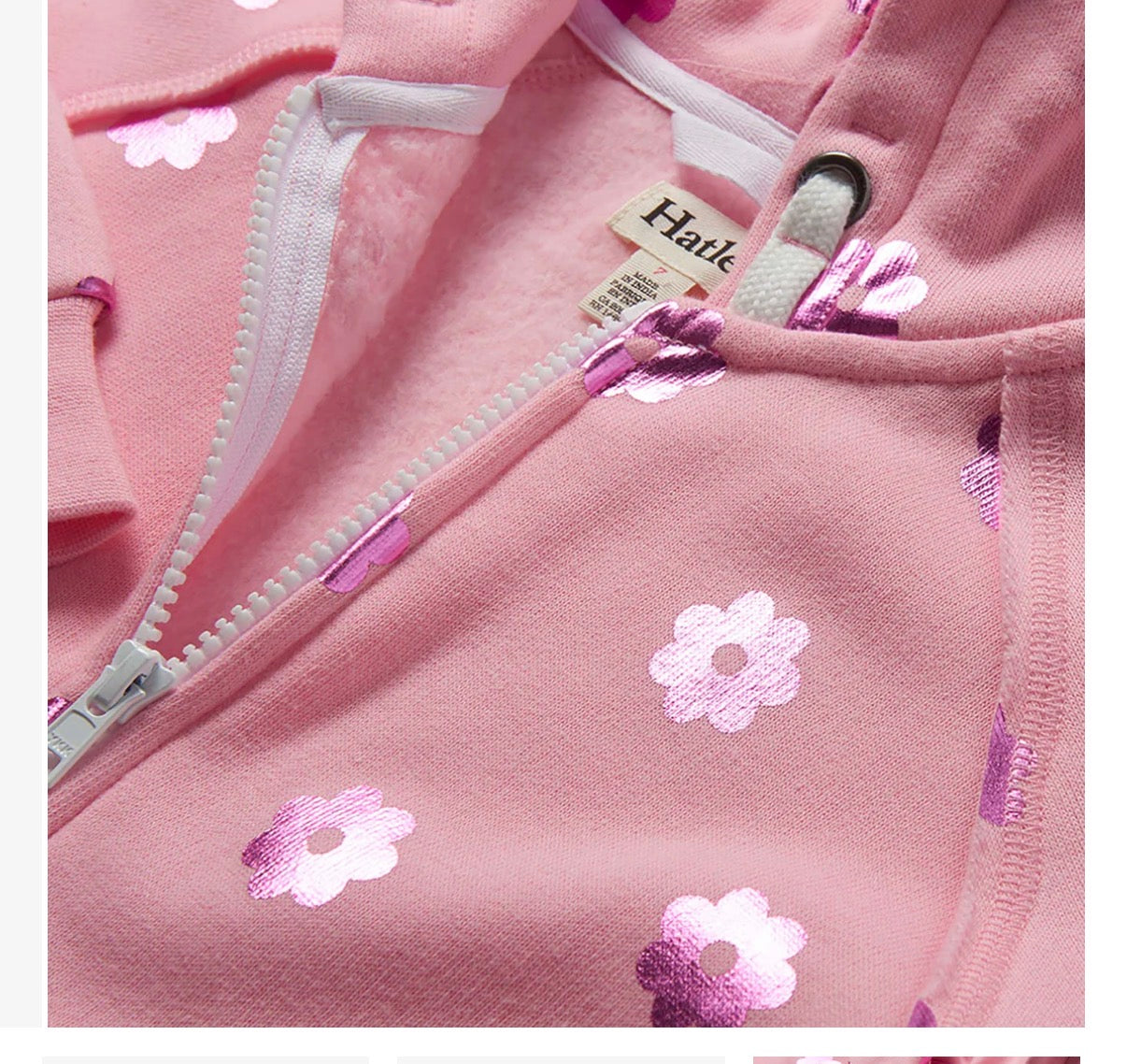 raw edge hoodie