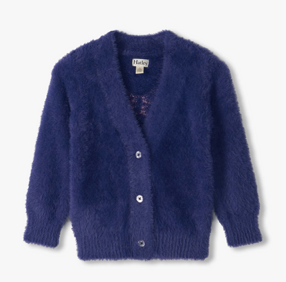 fuzzy cardigan