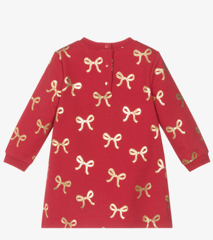 bow-foil dress