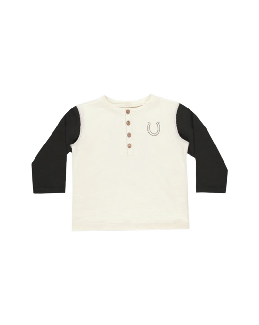 Boys Henley Long Sleeve - Good Luck