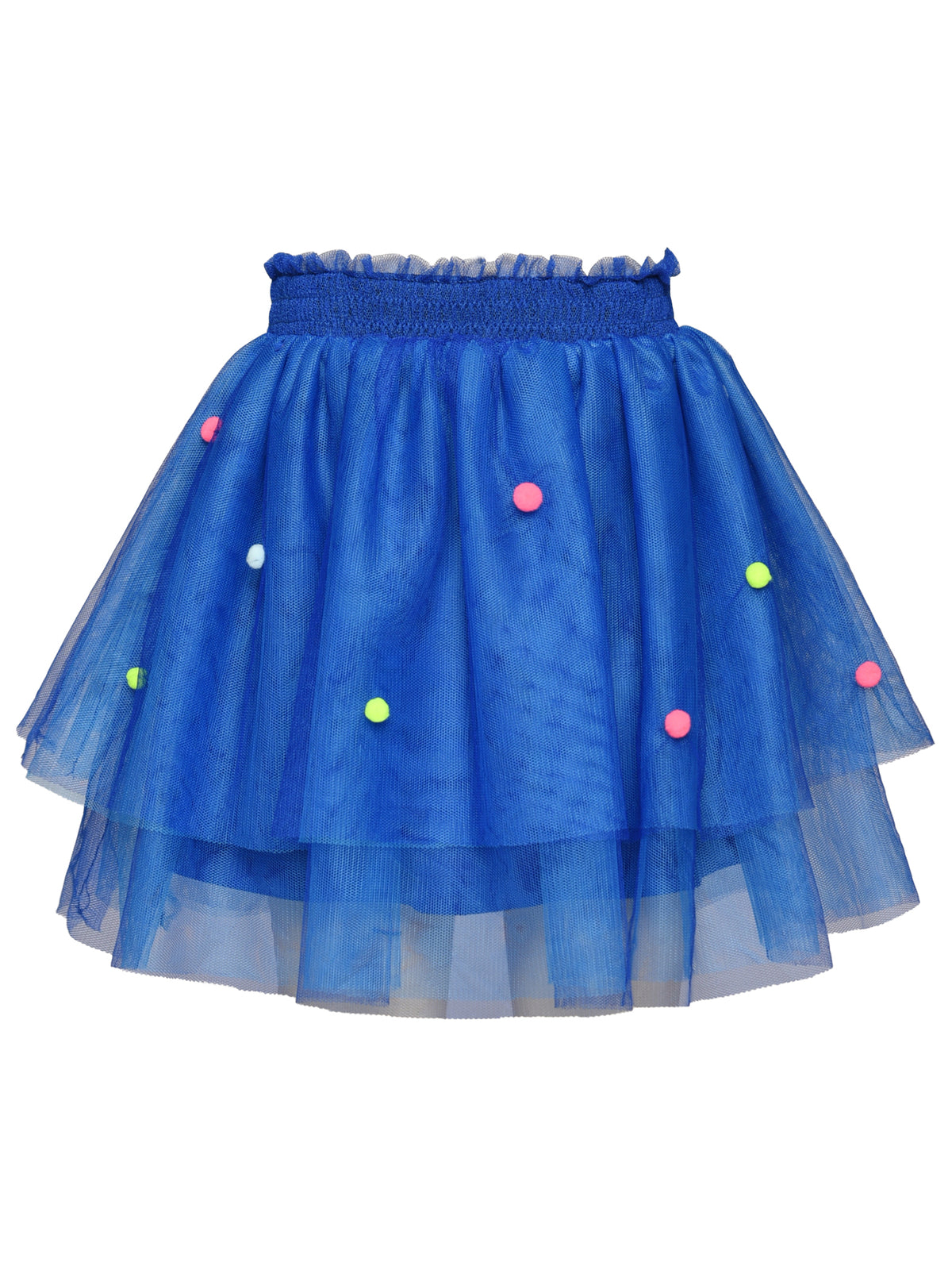 2 tier tutu skirt w/ pompom trims
