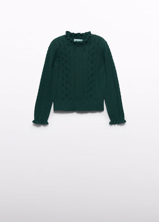 Abel and Lula Dark Green Sweater | 7-16