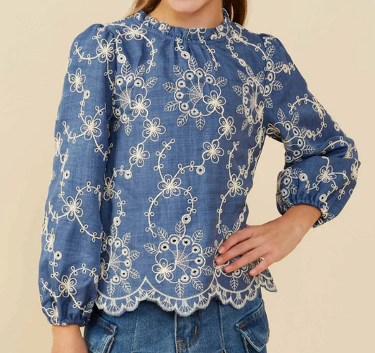 scallop hem top