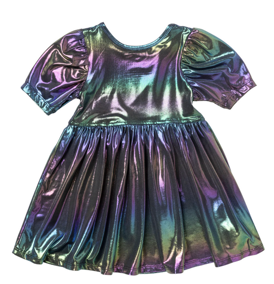 Crainbow lameGirls Lame Laurie Dress - Rainbow