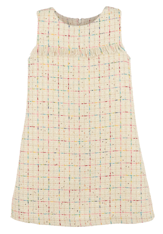 tweed sleeveless dress