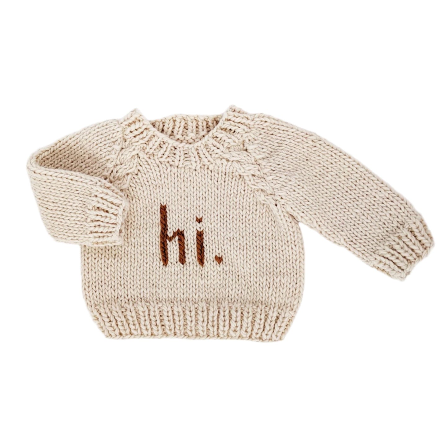 Baby Crew Neck Sweater - Hi. Pecan