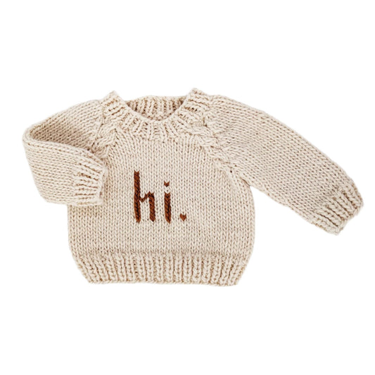 Baby Crew Neck Sweater - Hi. Pecan