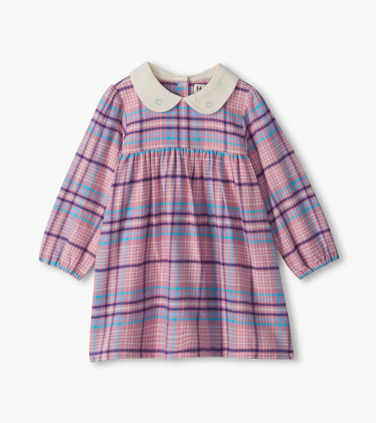 puff sleeve pinafore dress