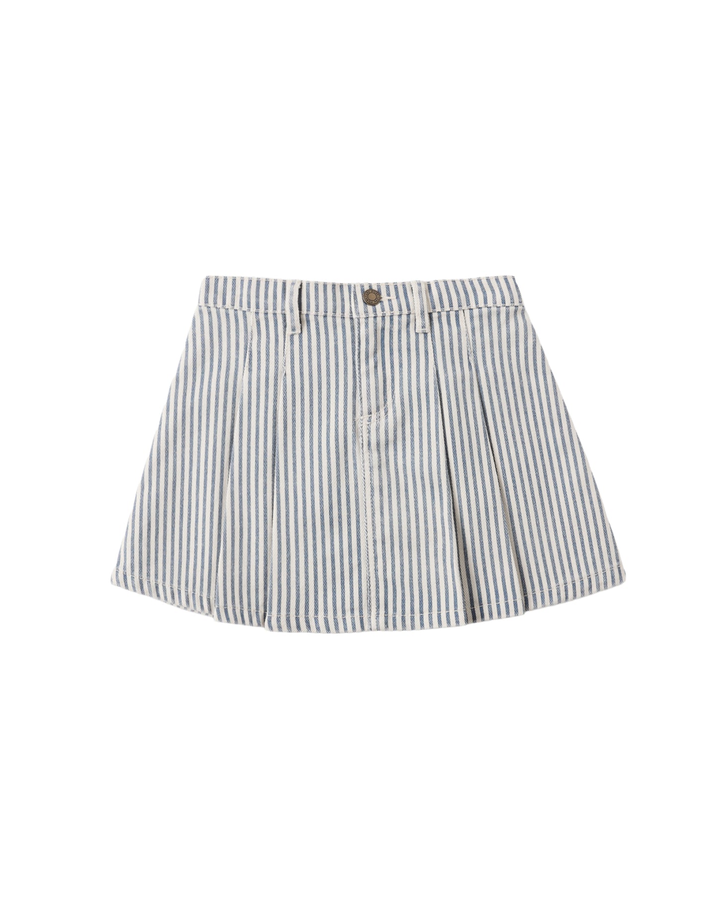Pleated Denim Skirt | 4-7