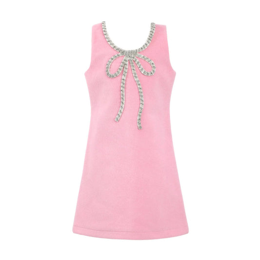 velvet bow princess dress