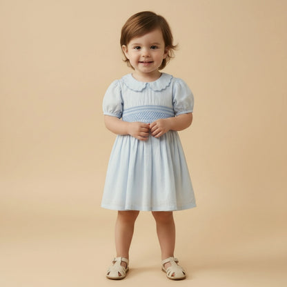 Smocked Collared Dress