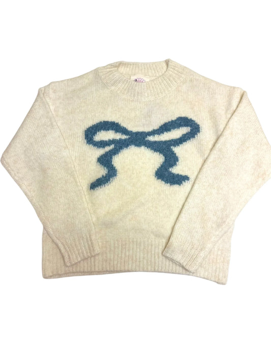 blue bow sweater