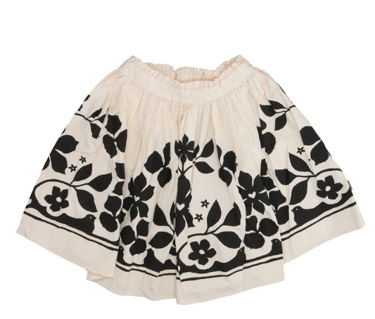 Girls Bev Skirt Beige and Black | 7-16