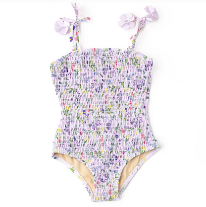 Wildflower Fields Smocked One Piece Swimsuit (6-24 months)