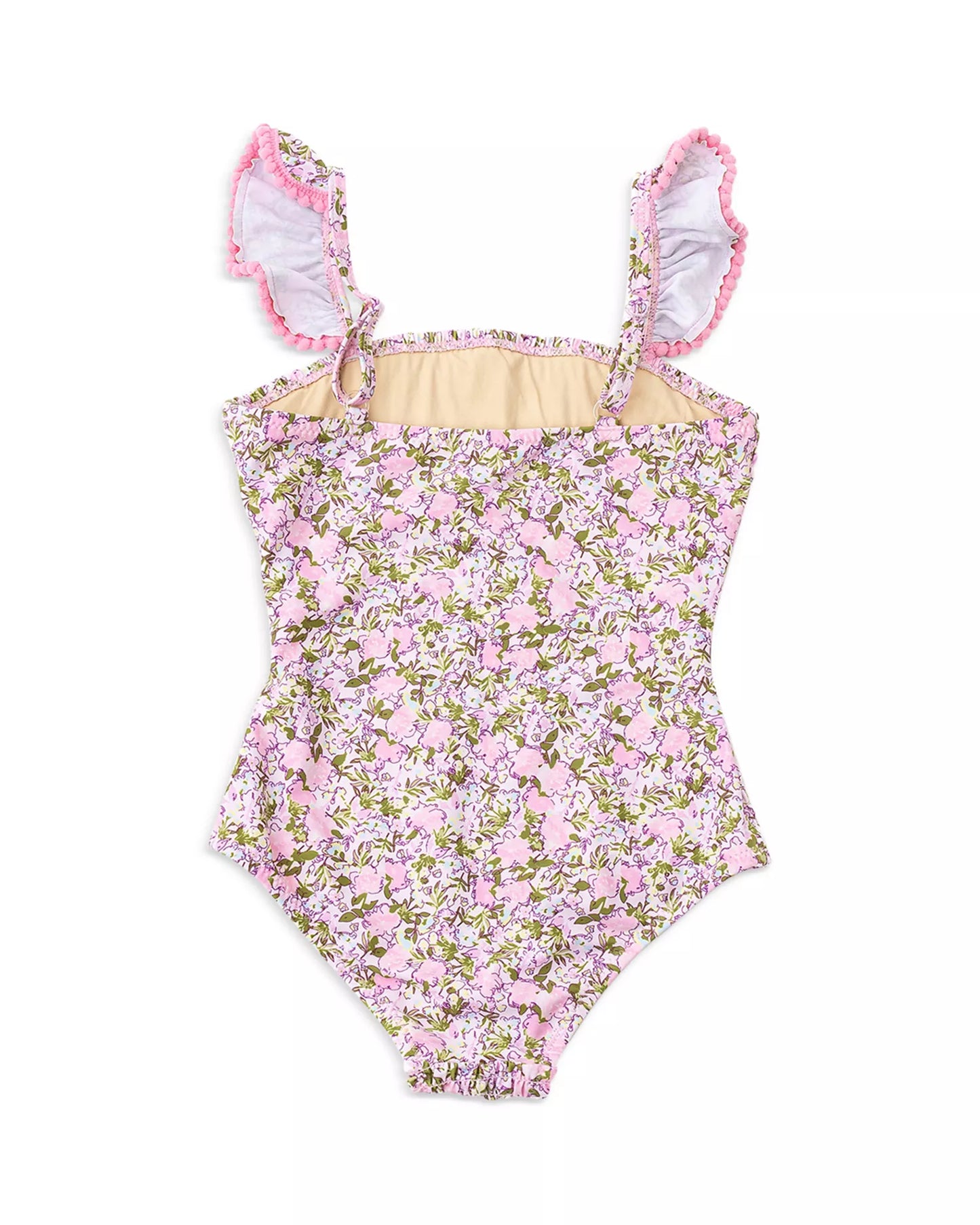 Blushing Blooms Smocked One Piece Swimsuit (4T-6)