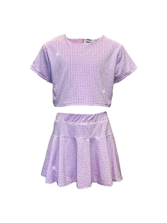 Girls Lavender Taylor Crystal Set ( 7-16 )