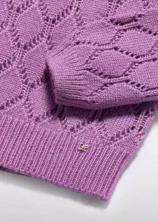 openwork glitter jersey