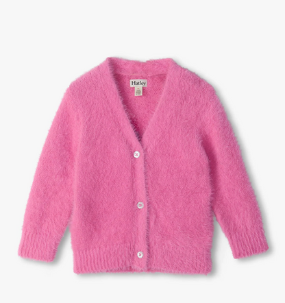 fuzzy cardigan