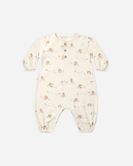 henley bubble jumpsuit