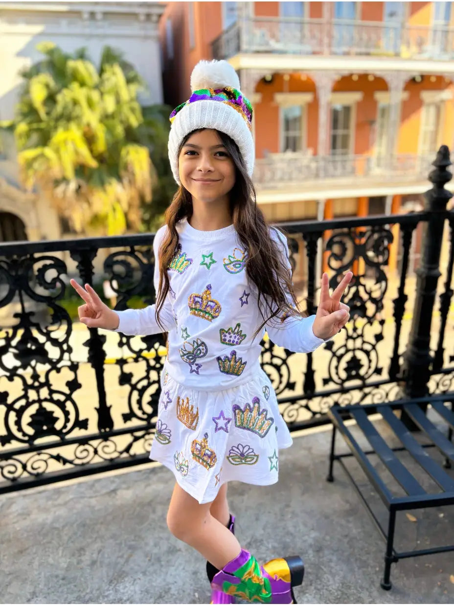 Crowns and Masks Skort