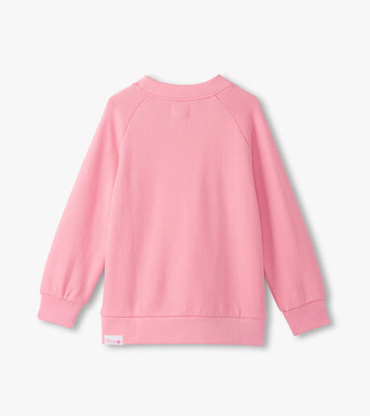 sea pink butterfly slouchy pullover