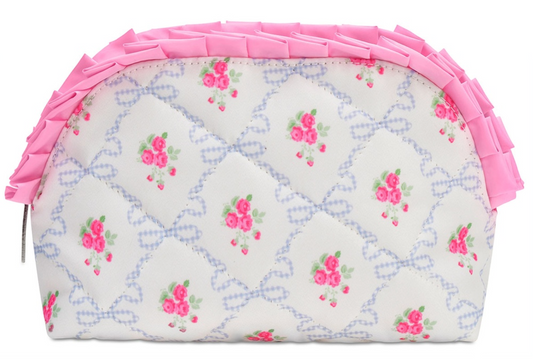 ditsy oval cosmetic bag