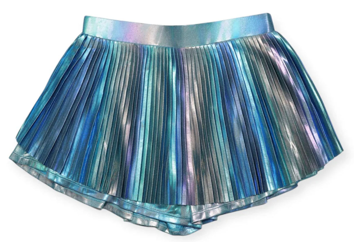 pleated skort blue