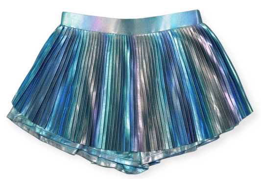 pleated skort blue