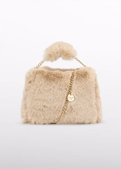 faux-fur handbag