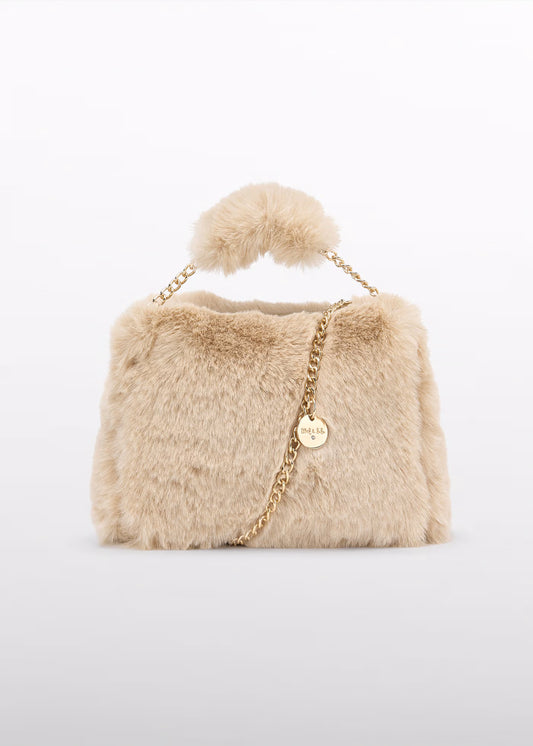 faux-fur handbag